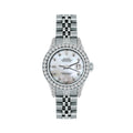 Pre-Owned Rolex Datejust 26MM 6916 White Mother of Pearl Diamond Dial Diamond Bezel Stainless Steel Jubilee Bracelet 1.2ct