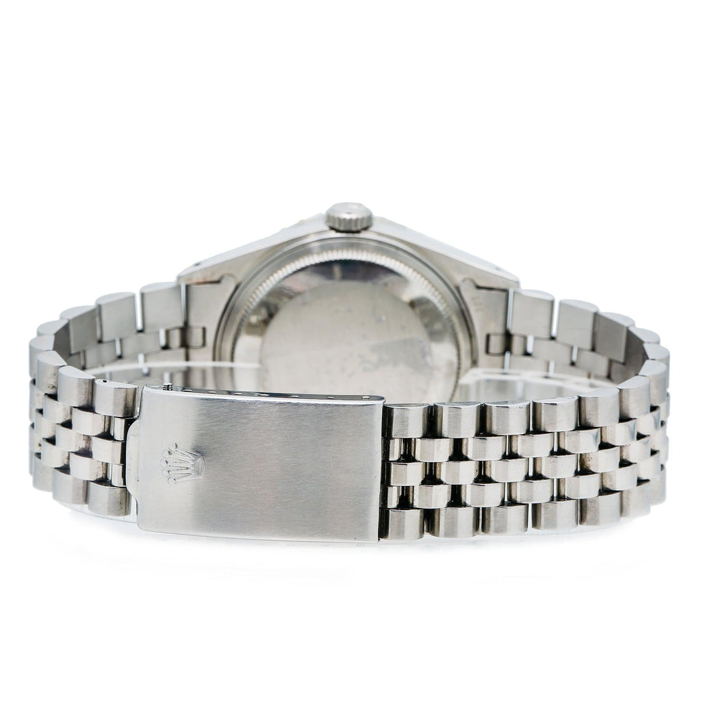 Pre-Owned Rolex Datejust 36MM 1601 Ice Blue Diamond Dial Diamond Bezel Stainless Steel Jubilee Bracelet