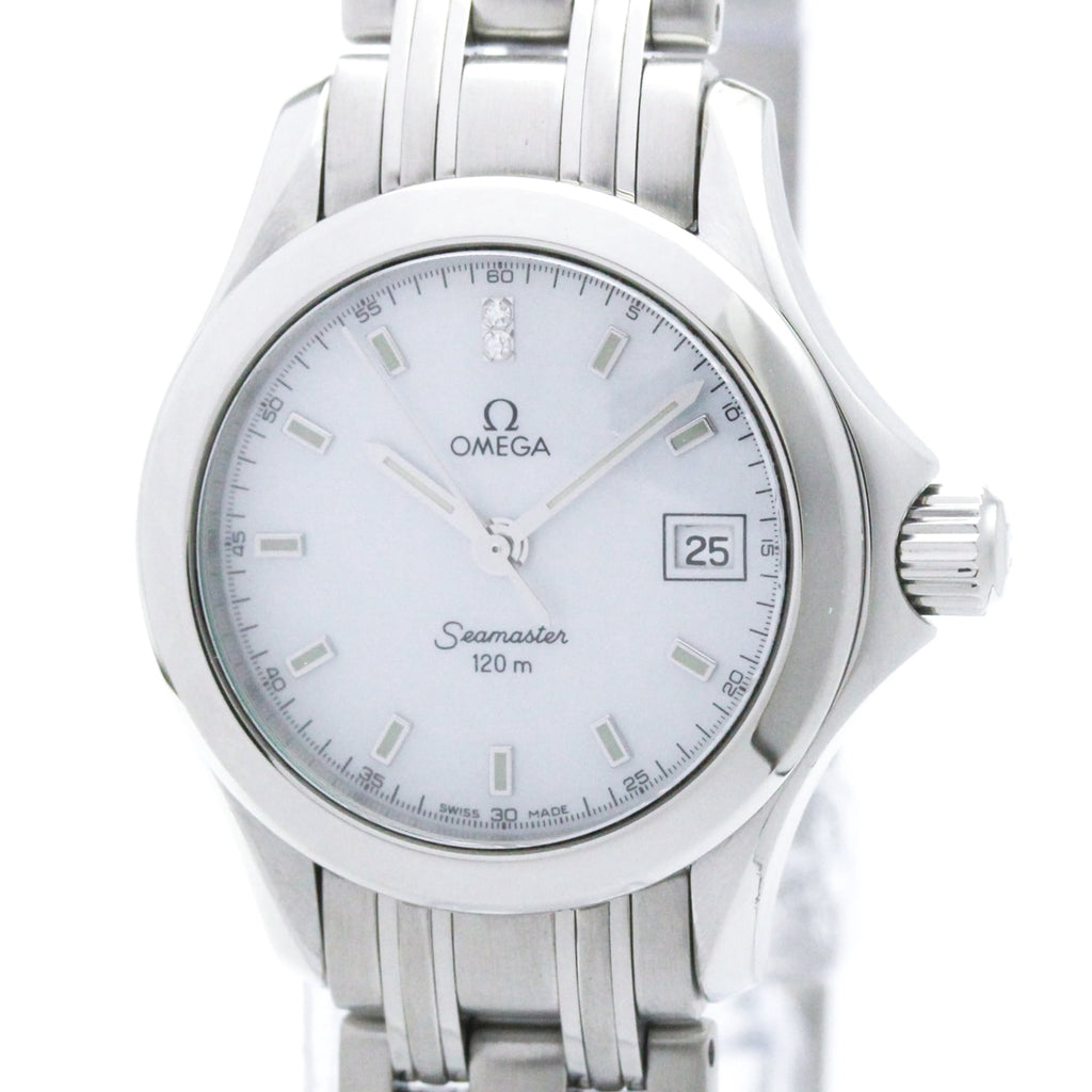 Pre-Owned OMEGA Seamaster 120M Diamond MOP Dial Ladies Watch 2581.84 Polished