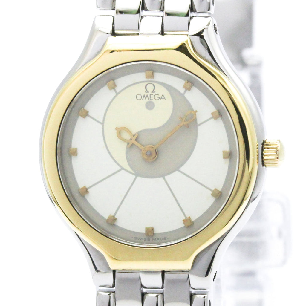 Pre-Owned OMEGA De Ville Symbol K18 Gold Stainless Steel Ladies Watch 595.0101