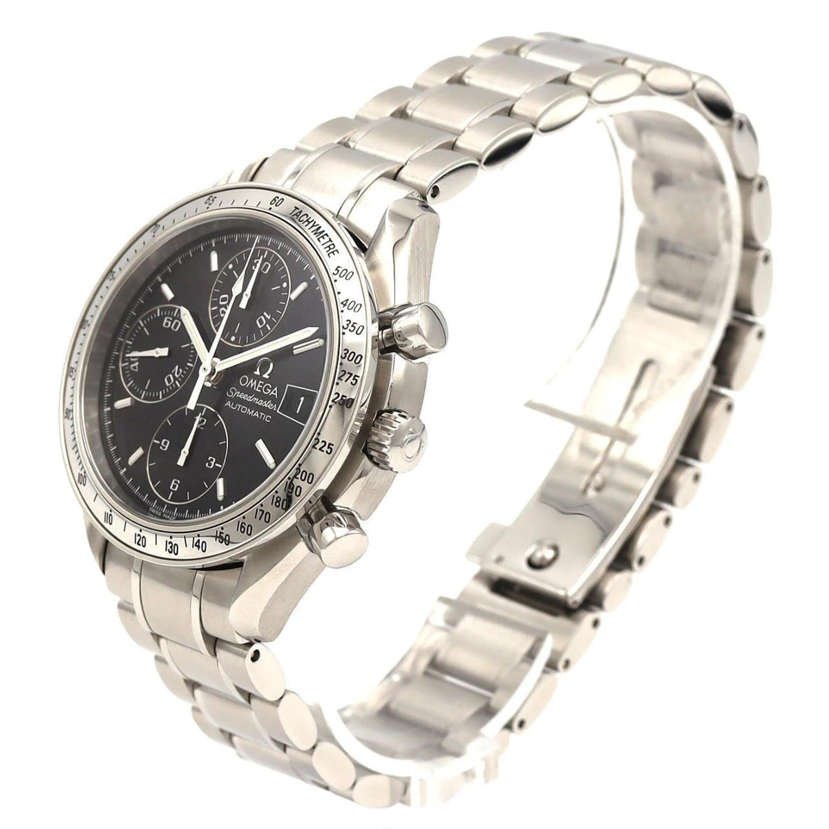 Pre-Owned Omega Speedmaster Date 3513.50 Stainless Steel Automatic Watch
