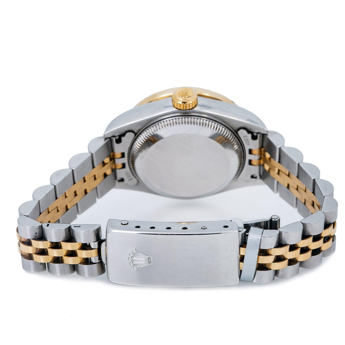 Pre-Owned Rolex Datejust 26MM 69173 Green Diamond Dial Diamond Bezel Two Tone Yellow Gold Jubilee Bracelet