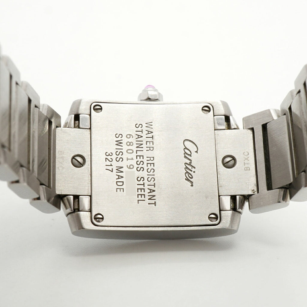 Pre-Owned Cartier Tank Française SM W51028Q3 Pink Dial Women's Watch