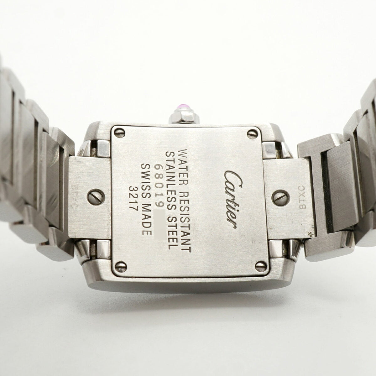 Pre-Owned Cartier Tank Française SM W51028Q3 Pink Dial Women's Watch