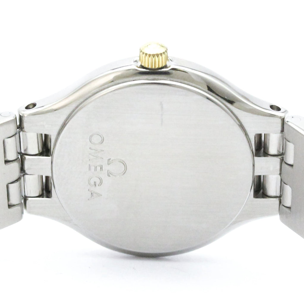 Pre-Owned OMEGA De Ville Symbol 18K Gold Steel Quartz Ladies Watch 795.0901 Polished