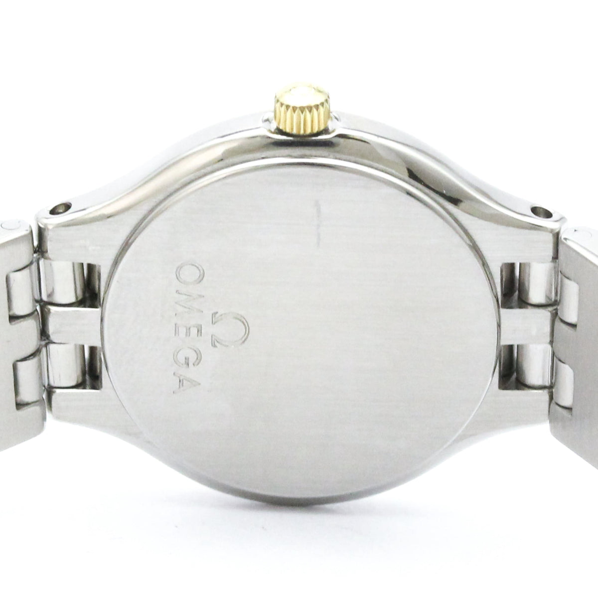 Pre-Owned OMEGA De Ville Symbol 18K Gold Steel Quartz Ladies Watch 795.0901 Polished