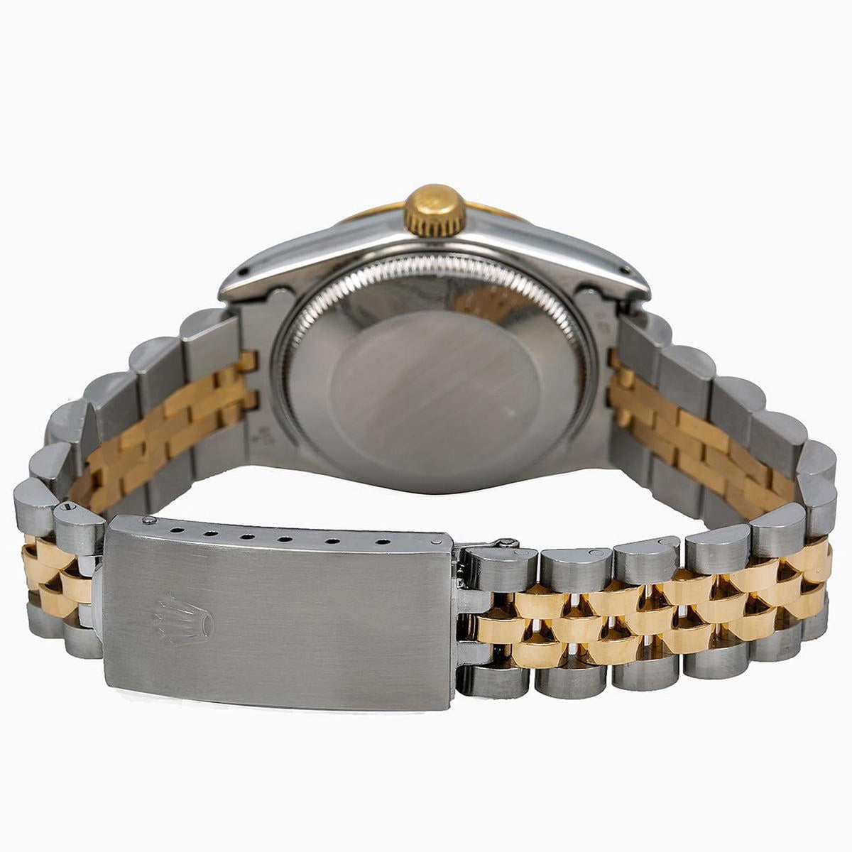 Pre-Owned Rolex Datejust 31MM 6824 Ivory Roman Dial Fluted Bezel Two Tone Yellow Gold Jubilee Bracelet