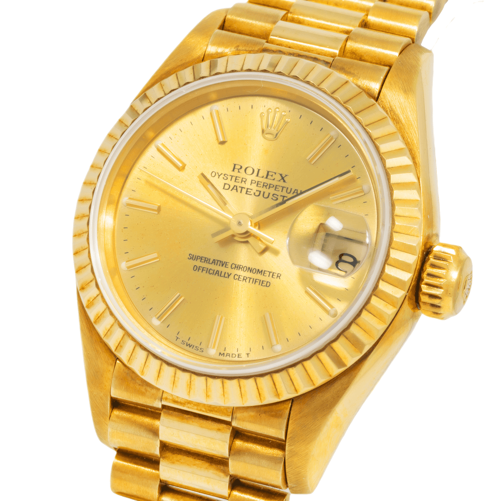 Pre-Owned Rolex Ladies 18K Yellow Gold Datejust 69178 with President Bracelet