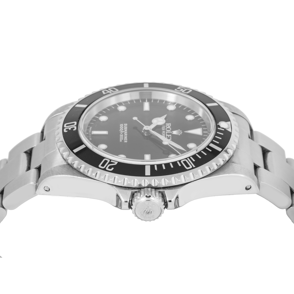 Pre-Owned Rolex Submariner No Date Stainless Steel Black Dial & Aluminum Bezel Oyster Bracelet 14060