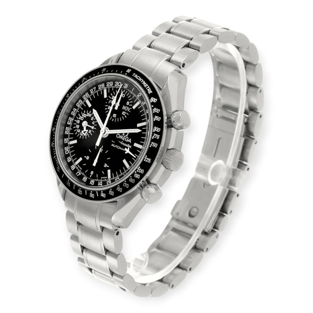 Pre-Owned Omega Speedmaster Day-Date 3520.50.00 Black Dial Steel Mens Watch