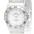 Pre-Owned OMEGA Constellation Diamond MOP Dial Steel Quartz Ladies Watch 1566.76 Polished