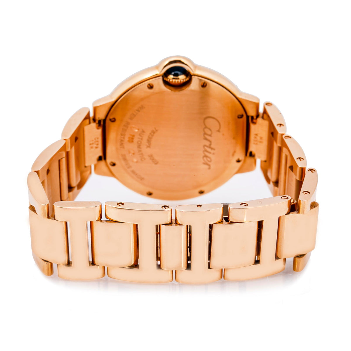 Pre-Owned Cartier Ballon Bleu W69004Z2 36MM White Dial With Rose Gold Bracelet