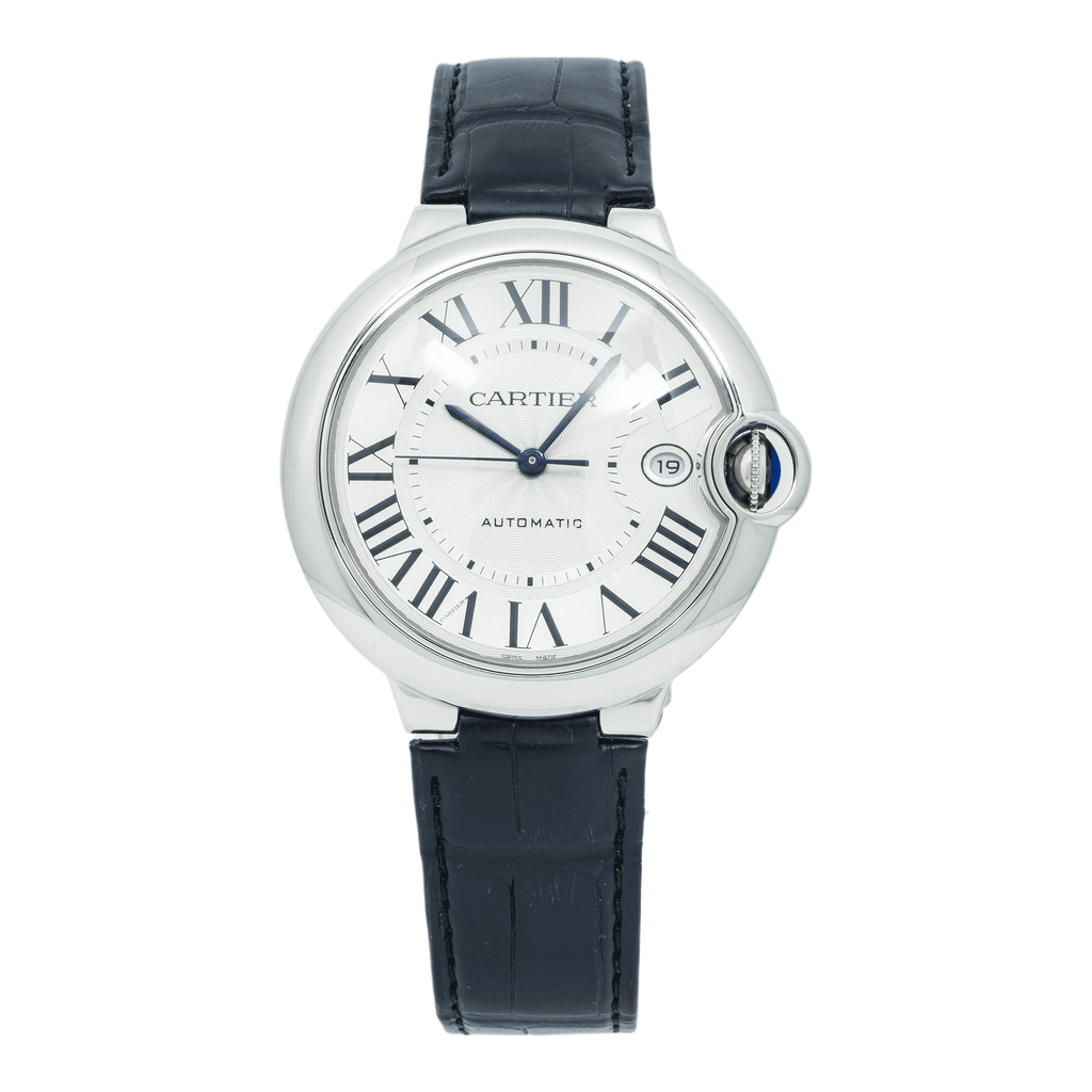 Pre-Owned Cartier Ballon Bleu Automatic Watch W69012Z4 Stainless Steel with Leather Bracelet